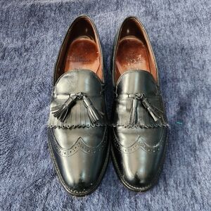 Allen Edmonds Mansfield Wingtip Tassel Loafers Black Men's Sz 10.5